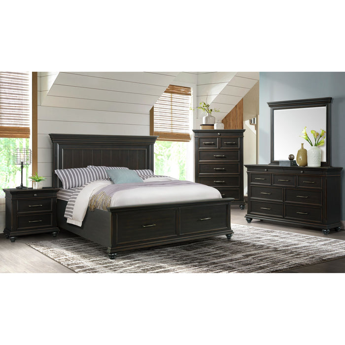 Slater Platform Storage Bedroom Set Black - Furniture House (VA)