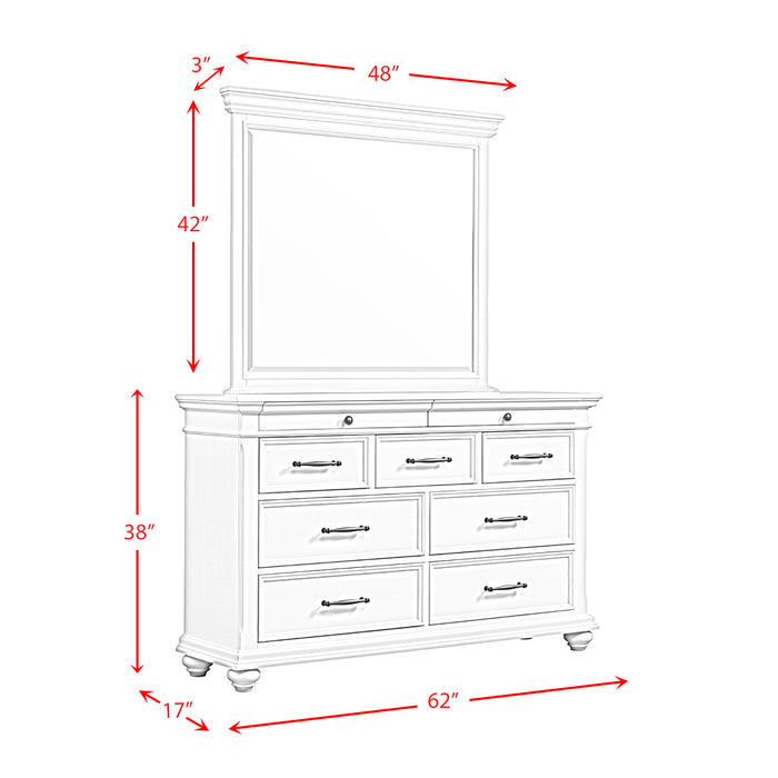 Slater Dresser & Mirror Set Black - Furniture House (VA)