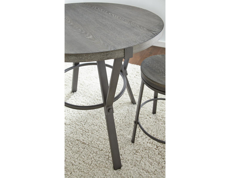 Steve Silver Portland Round Counter Table in Gray
