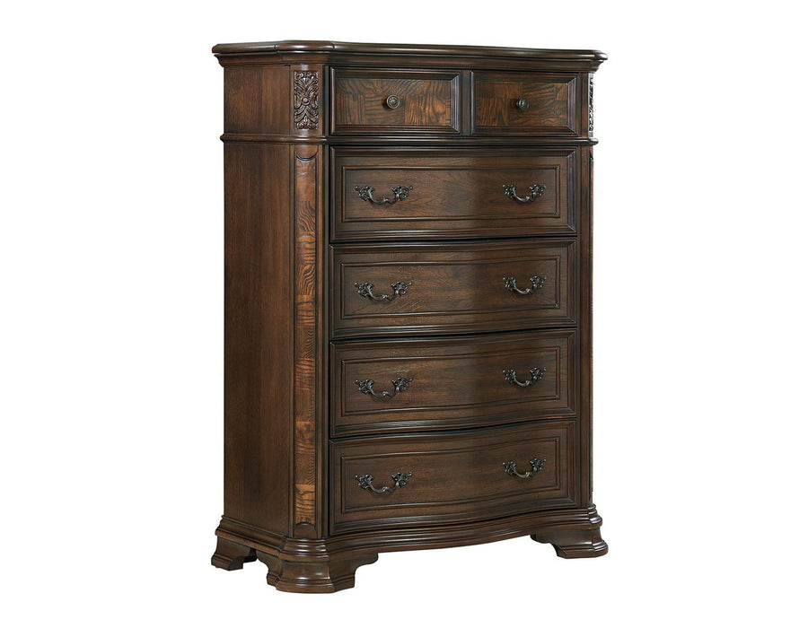 Steve Silver Royale 6 Drawer Chest in Brown Cherry