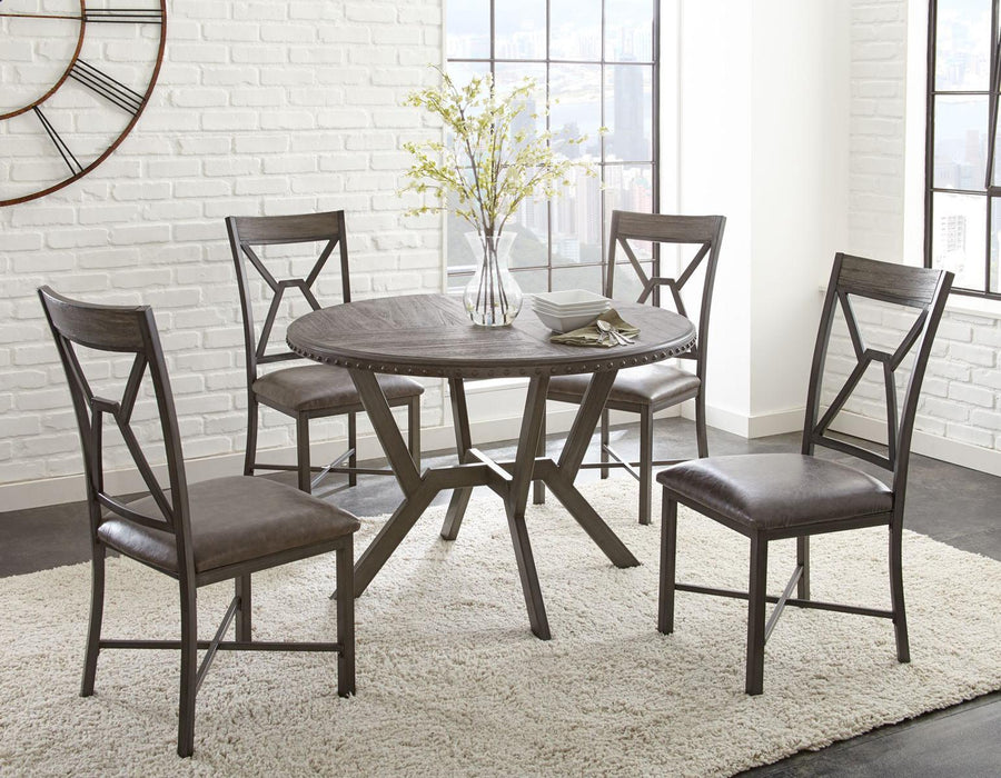 Steve Silver Alamo Round Dining Table in Gray
