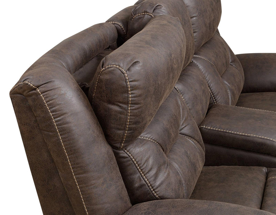 Steve Silver Aria Dual Power Recliner in Saddle Brown