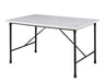 Steve Silver Claire White Marble Top Dining Table in White image