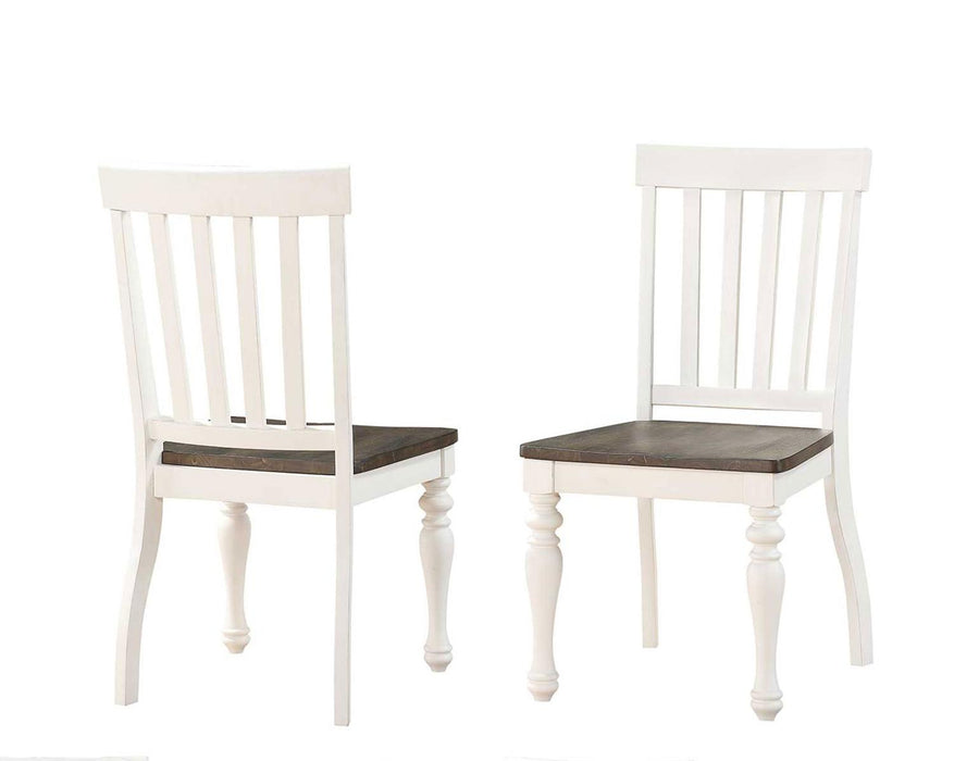 Steve Silver Joanna Side Chair in Two-tone Ivory and Mocha (Set of 2)