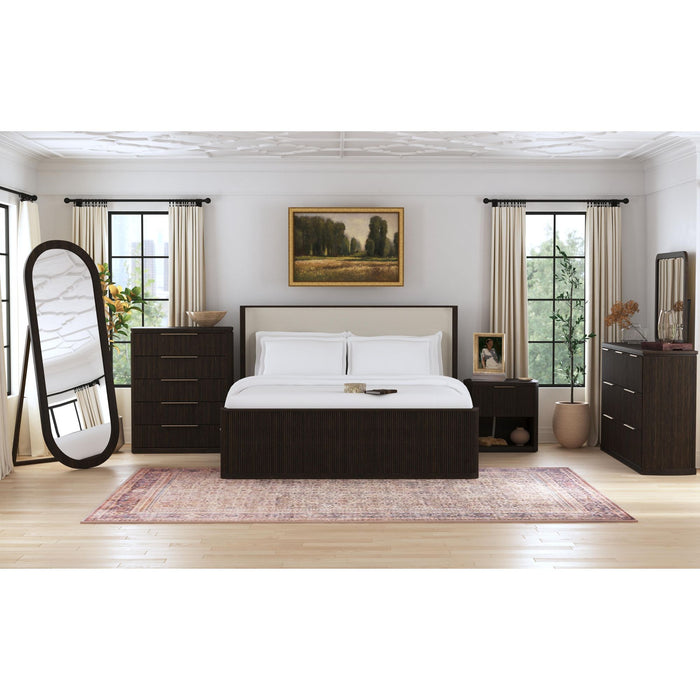 Sylvie UPH Bed with White Fabric - Furniture House (VA)