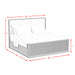 Sylvie UPH Bed with White Fabric - Furniture House (VA)