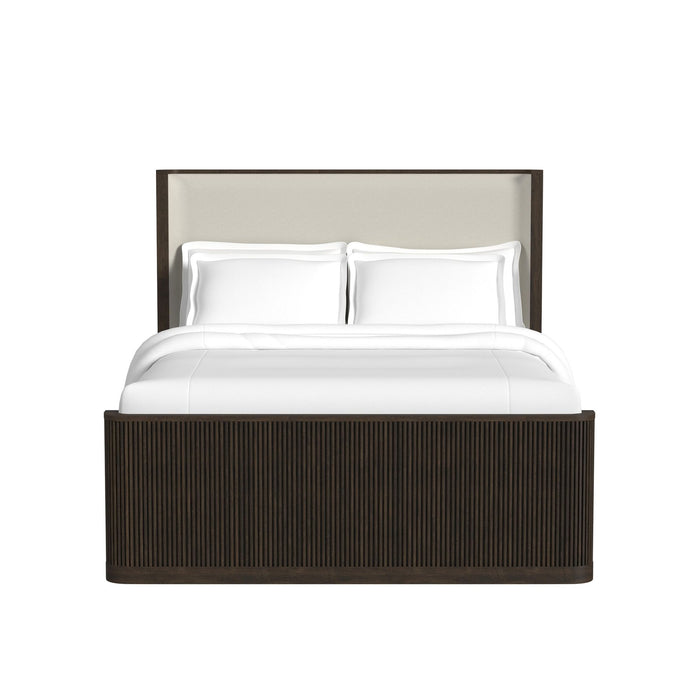 Sylvie UPH Bed with White Fabric - Furniture House (VA)