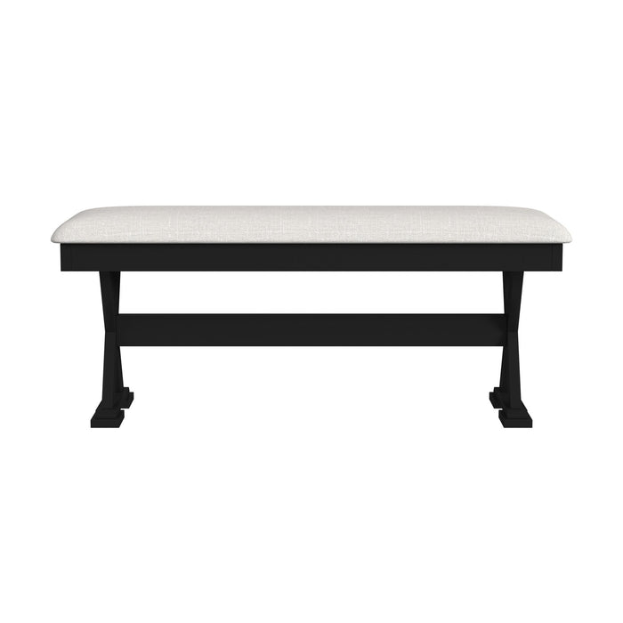 Tulane 6PC Dining Set with Table, 4 Chairs, and Bench in Oak and Black - Furniture House (VA)