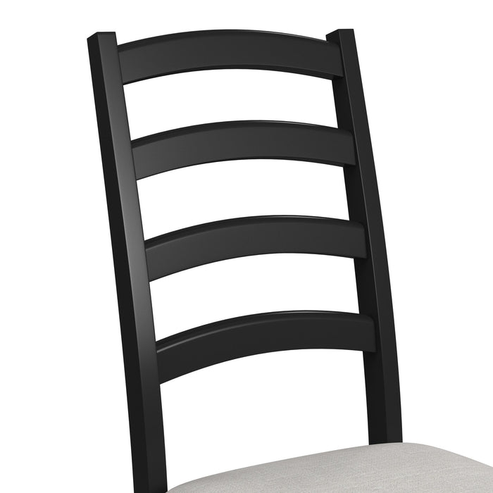 Tulane 6PC Dining Set with Table, 4 Chairs, and Bench in Oak and Black - Furniture House (VA)