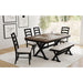 Tulane 6PC Dining Set with Table, 4 Chairs, and Bench in Oak and Black - Furniture House (VA)