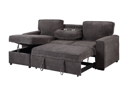 U0203 Dark Grey Reversible Pull Out Sofa Bed - Furniture House (VA)