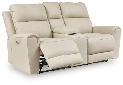 Dahlmoore Power Reclining Loveseat with Console - Furniture House (VA)
