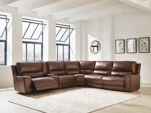 DeepWakes Reclining Sectional with Storage Console - Furniture House (VA)