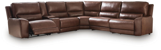 DeepWakes Reclining Sectional with Storage Console - Furniture House (VA)