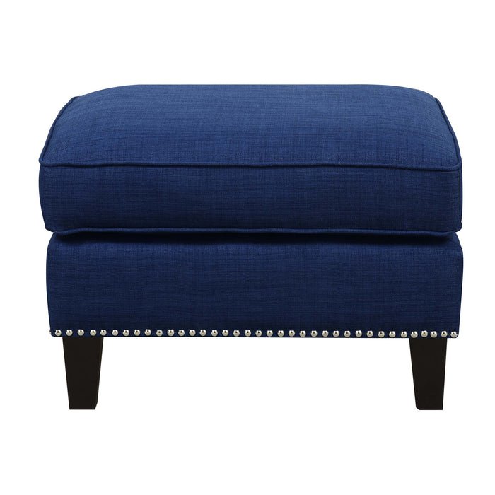 Erica 497 Ottoman W/Chrome Nail Heirloom Blue (ISTA 3)