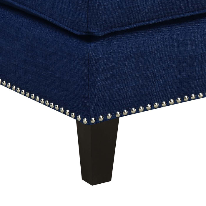 Erica 497 Ottoman W/Chrome Nail Heirloom Blue (ISTA 3)