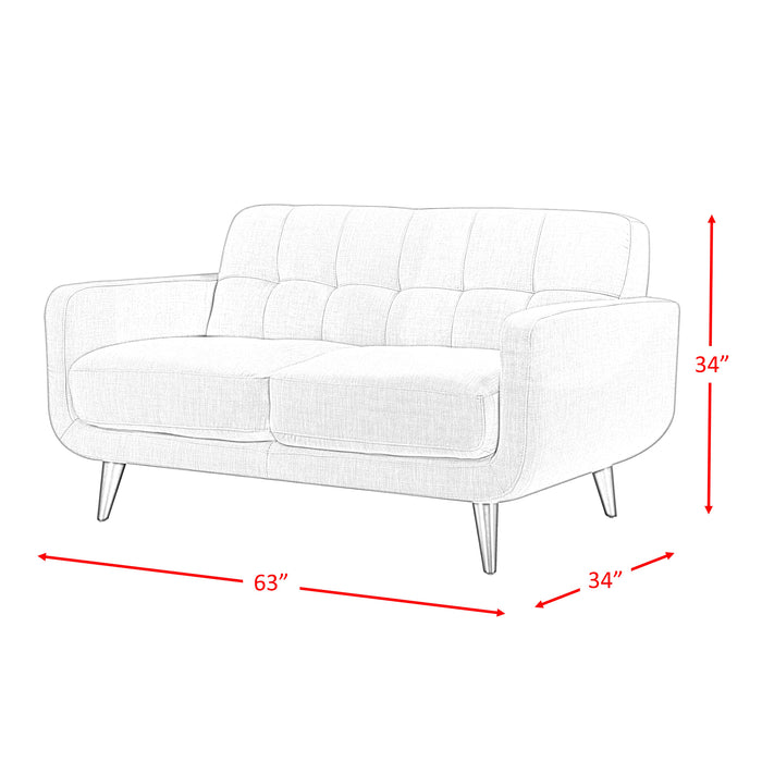 Hadley Sofa & Loveseat Set in Teal - Furniture House (VA)
