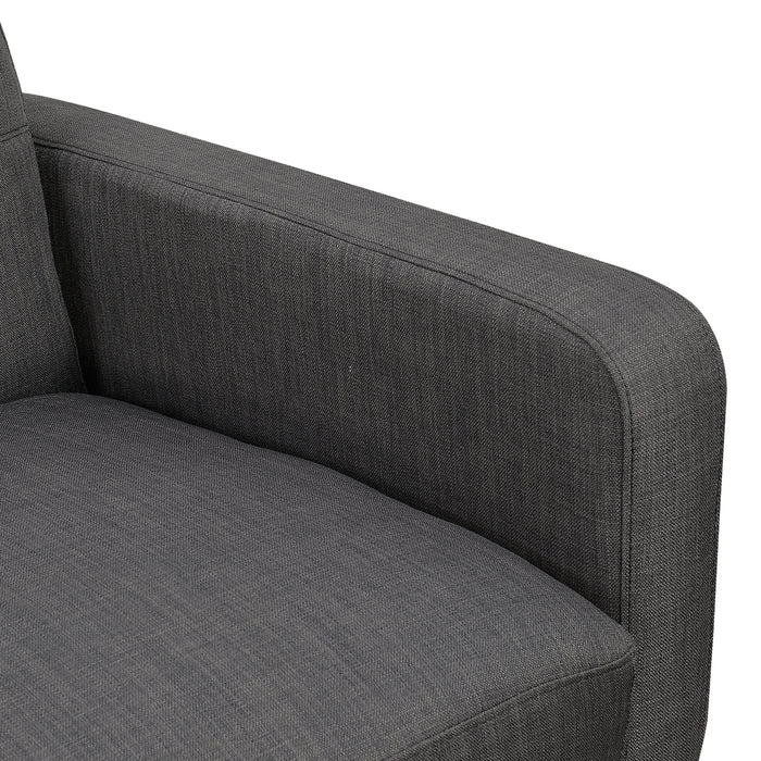 Hadley 4480 KD Love Seat Heirloom Charcoal w/No Pillows