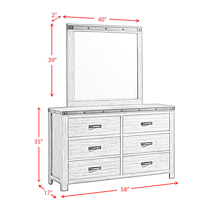Wade Youth 6 Drawer Dresser & Mirror Set