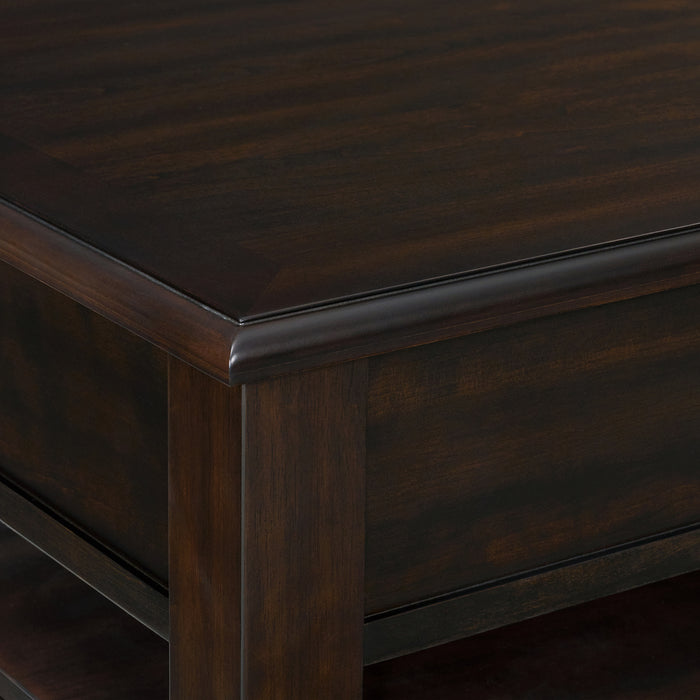 Wagner 3PC Occasional Table Set in Cherry-Square Lift-Top Coffee Table & Two End Table - Furniture House (VA)