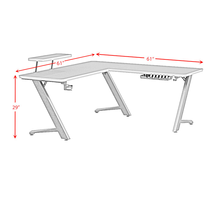 Waterside L shape Desk in Black - Furniture House (VA)