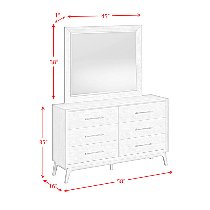Westland Dresser and Mirror Set in Almond