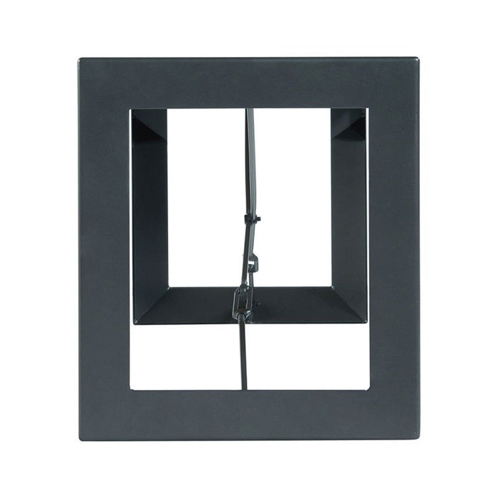 Elements International Industrial Dining Table in Gunmetal and Brown