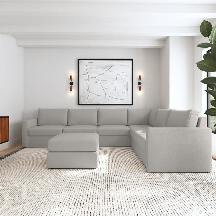 Flex 6-Seat Sectional with Standard Arm and Ottoman - Furniture House (VA)