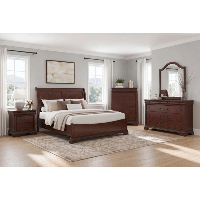 Phillipe Dresser & Mirror Set in Cherry