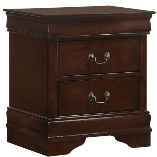 Elements International Louis Philippe Nightstand in Cherry image