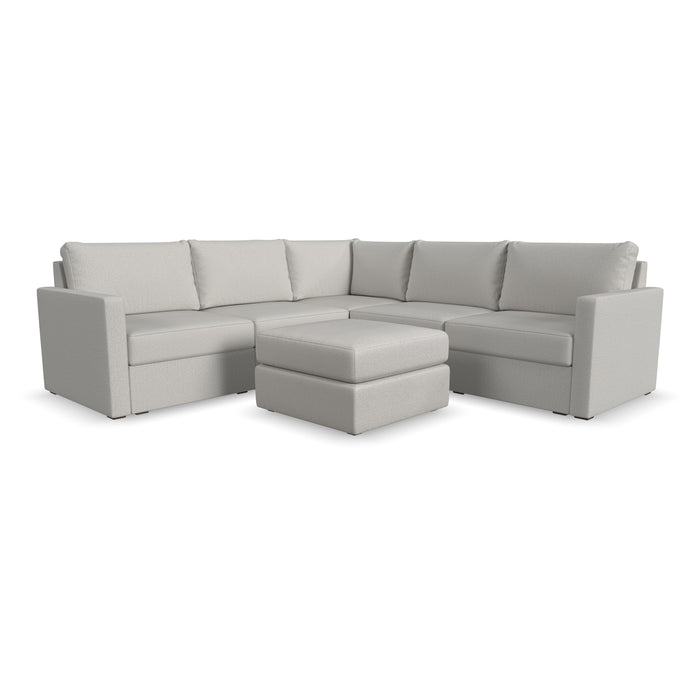 Flex 5-Seat Sectional with Standard Arm and Ottoman - Furniture House (VA)