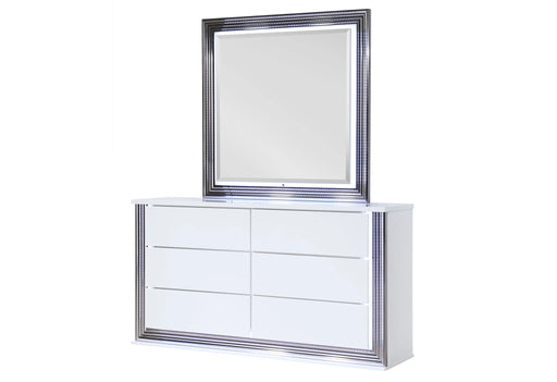 Ylime Smooth White Mirror with LED