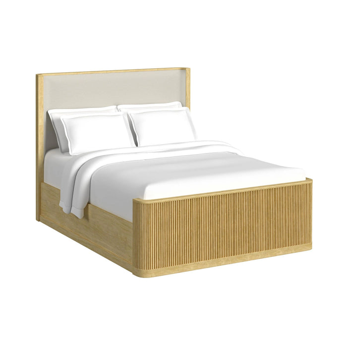 Sylvie UPH Bedroom Set with White Fabric