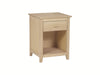 John Thomas Unfinished Lancaster 1-Drawer Nightstand image