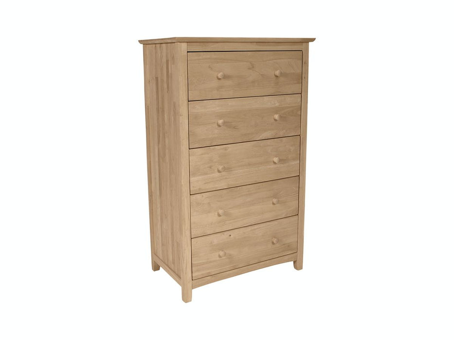 John Thomas Unfinished Lancaster 5-Drawer Chest image