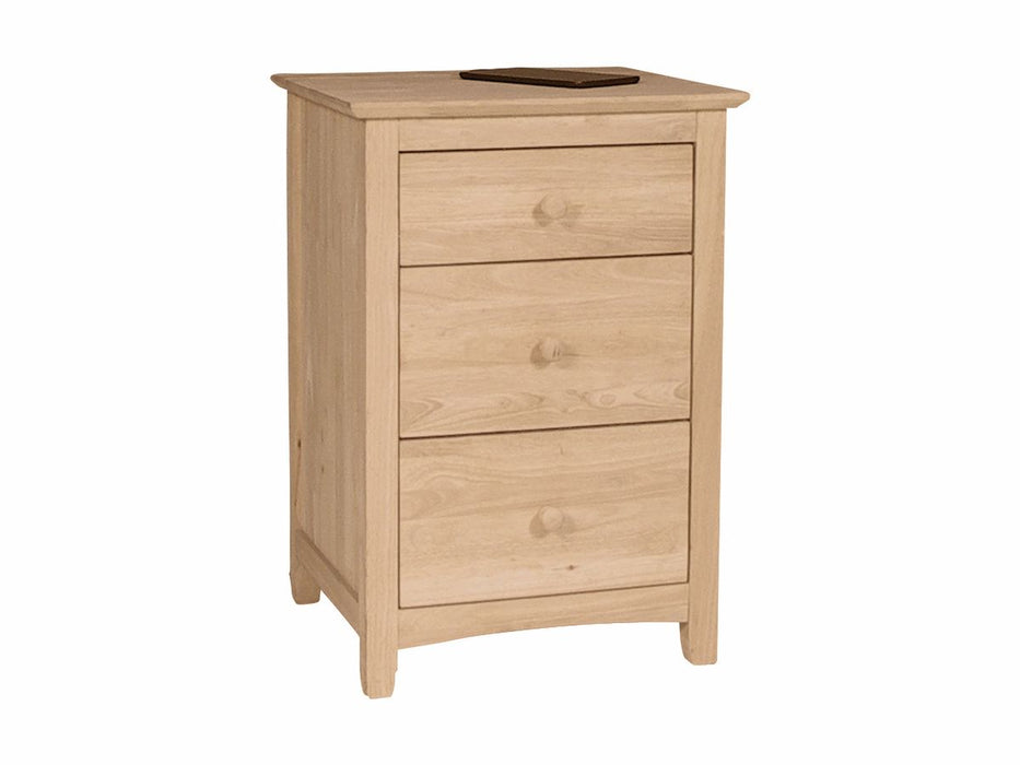 John Thomas Unfinished Lancaster 3-Drawer Hideaway Nightstand image