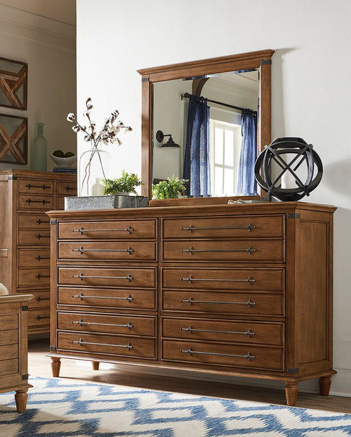 John Thomas Farmhouse Chic 6-Drawer Dresser in Bourbon image