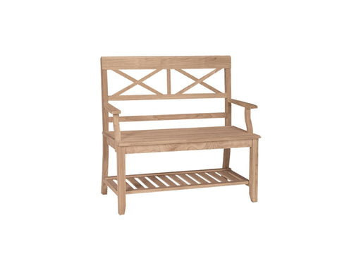 John Thomas Unfinished Double X-Back Bench image