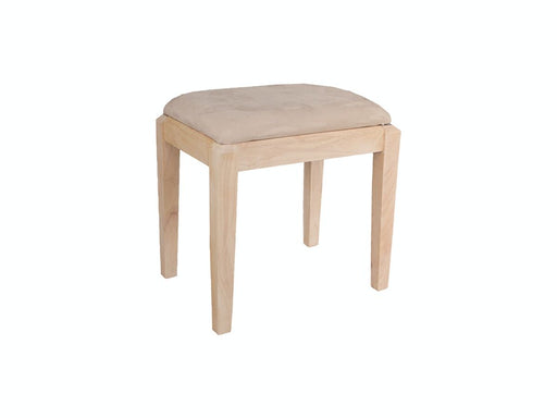 John Thomas Unfinished Upholstered Vanity Bench image