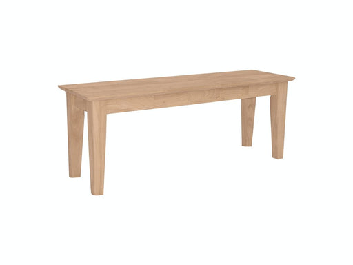 John Thomas Unfinished 47'' Farmhouse Shaker Bench image