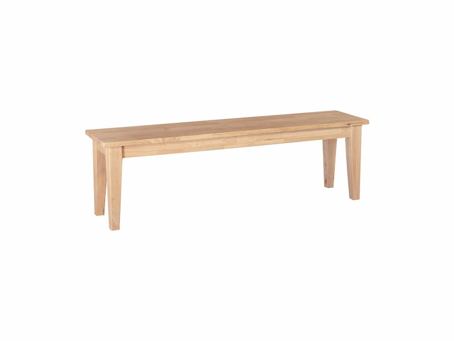 John Thomas Unfinished 60'' Farmhouse Shaker Bench image
