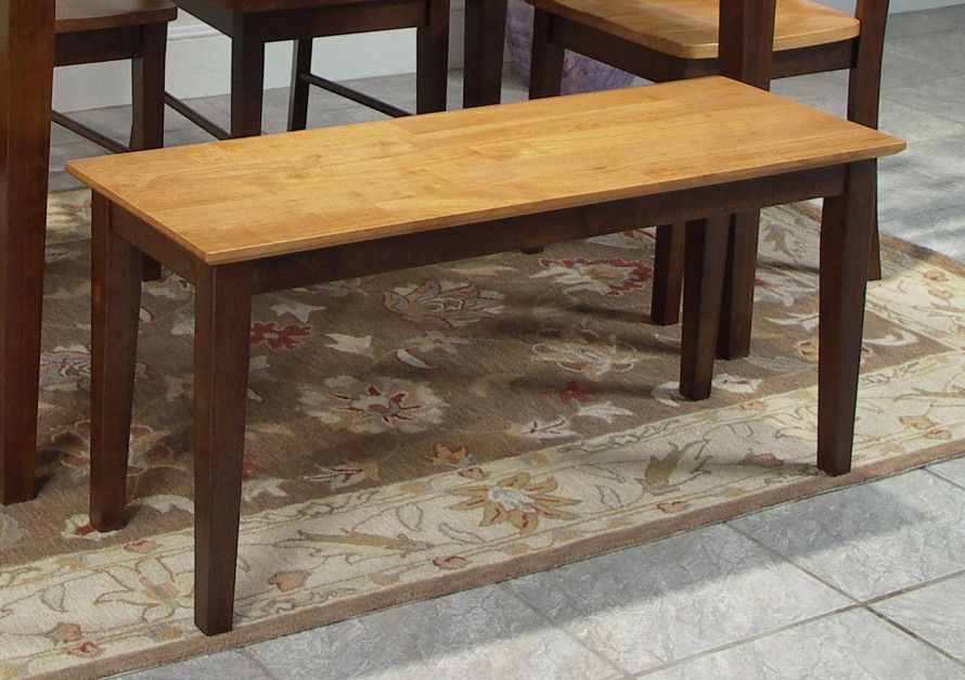 John Thomas Furniture Dining Essentials Bench in Cinnamon/Espresso