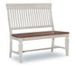 John Thomas Vista Slatback Bench in Hickory & Shell image