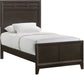Elements International Beaumont Twin Panel Bed in Merlot image