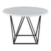 Steve Silver Ramona White Marble Top Round Dining Table in Deep Bronze - Furniture House (VA)