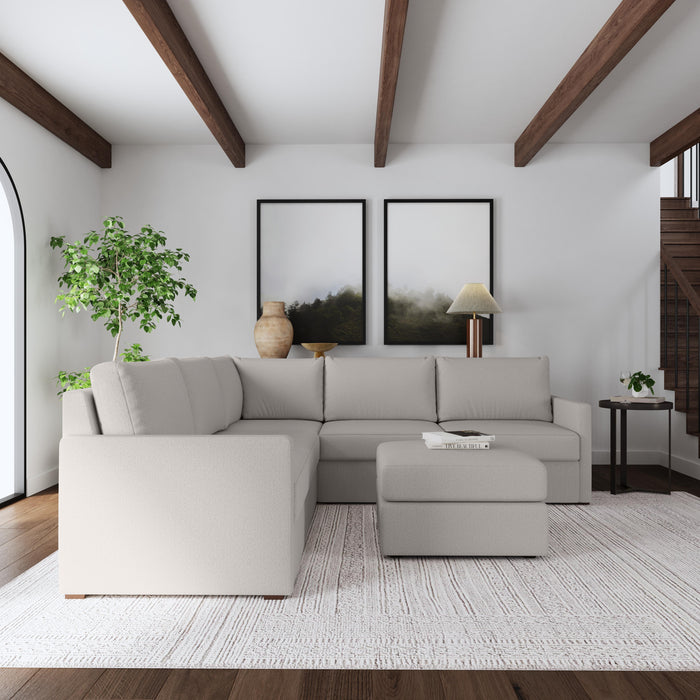 Flex 5-Seat Sectional with Narrow Arm and Ottoman - Furniture House (VA)