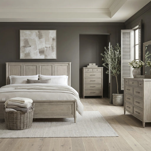 Rochelle Park California Panel Bed, Dresser & Mirror, Chest image