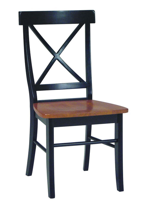 John Thomas Dining Essentials X-Back Side Chair in Black & Cherry image