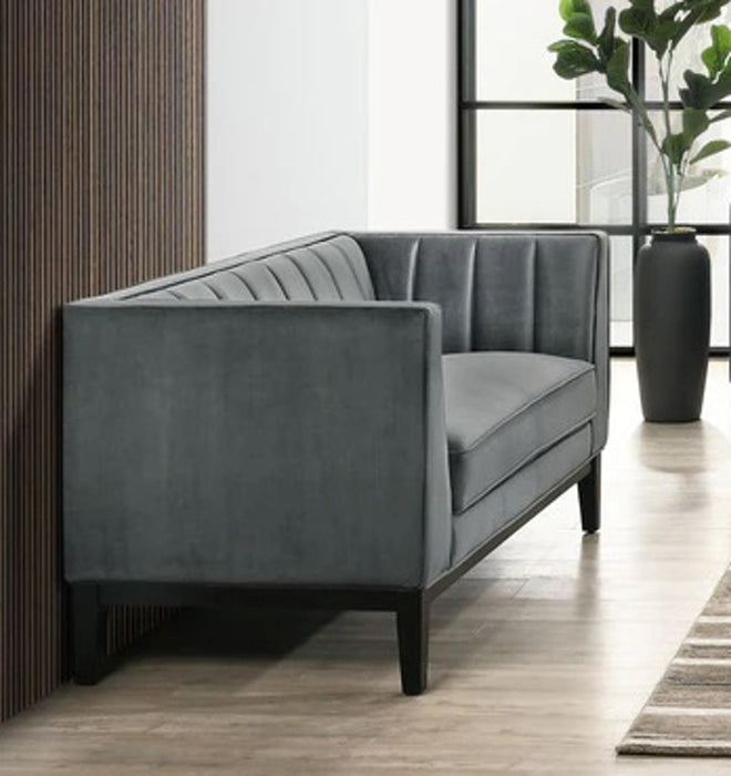 Elements International Calais Loveseat in Light Grey image