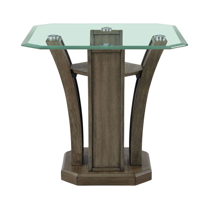 Dapper Square End Table Grey